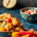 Discover unique mango curry chicken salad with tropical twist.
