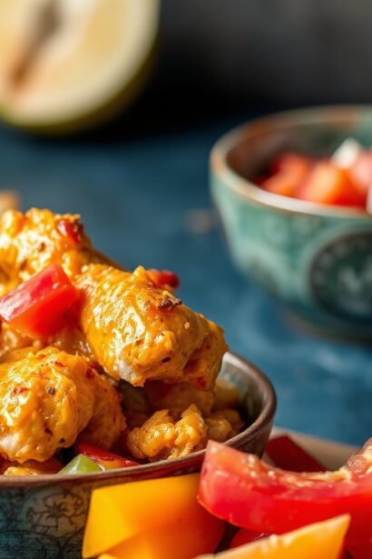 Discover unique mango curry chicken salad with tropical twist.