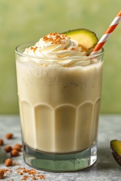 Creamy avocado condensed milk shake recipe.