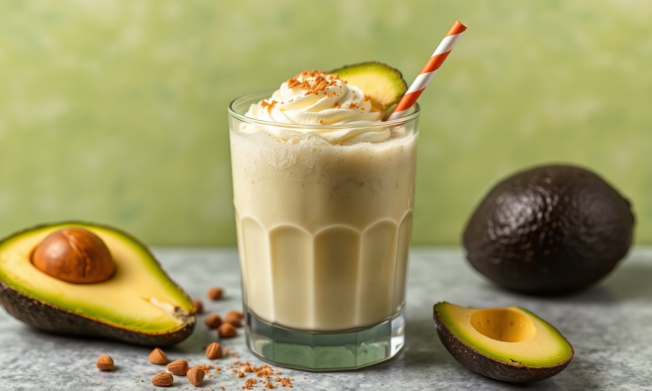Creamy avocado condensed milk shake recipe.