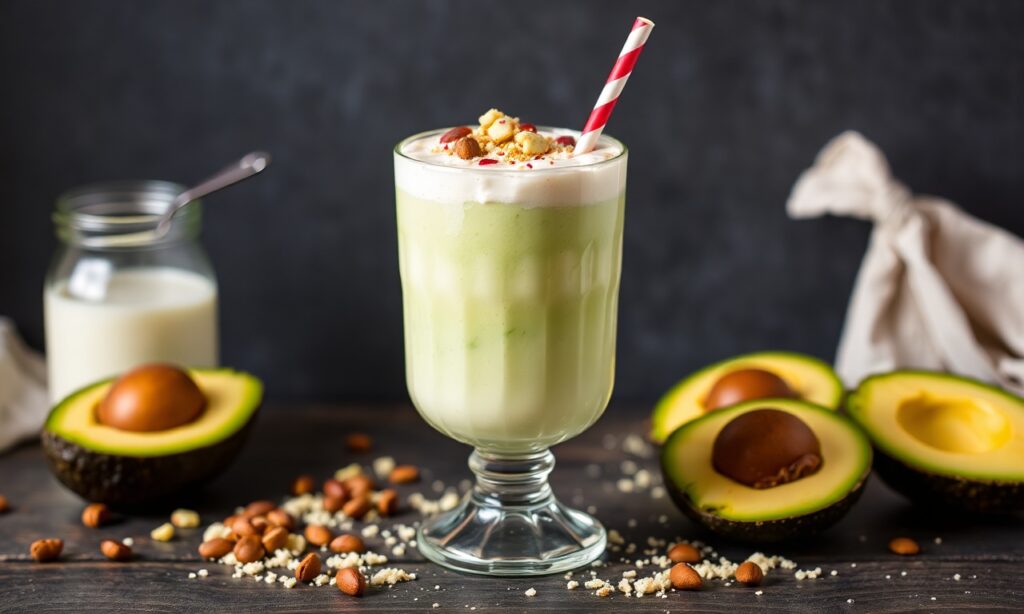 Avocado condensed milk shake magic: creamy, sweet, and easy.