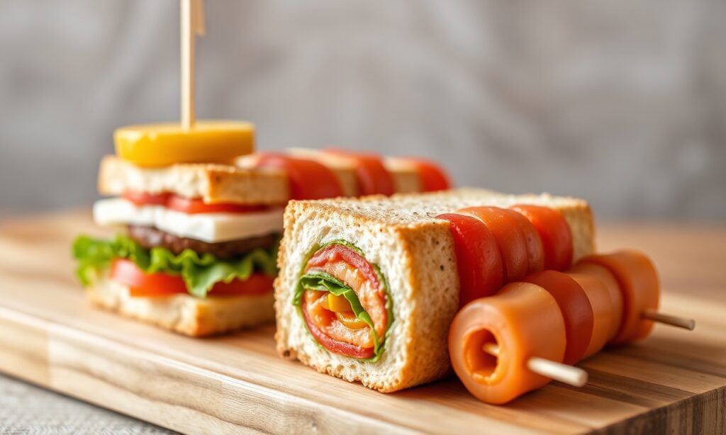 Fun DIY sandwich kabobs for a bite-sized twist.