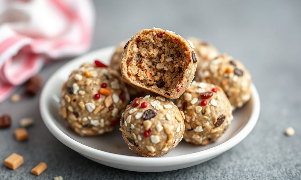 Healthy no-bake energy bites, perfect for a quick, satisfying snack.