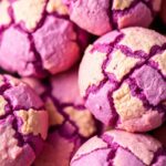 Irresistible Ube crinkle cookies with vibrant purple hue.