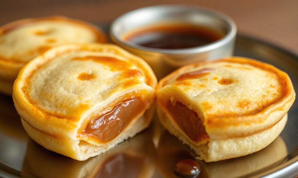 Irresistible Korean sweet pancakes: bite-sized delights.