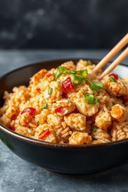 Homemade chicken fried rice, better than takeout recipe.