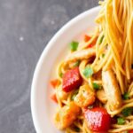 Quick easy chicken lo mein recipe, delicious and simple.