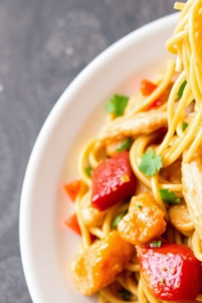 Quick easy chicken lo mein recipe, delicious and simple.