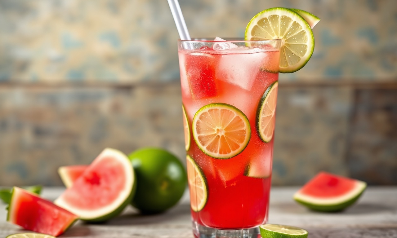 Refreshing agua: Watermelon, cucumber, lime bliss.