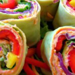 Colorful Rainbow Veggie & Cream Cheese Pinwheels Recipe