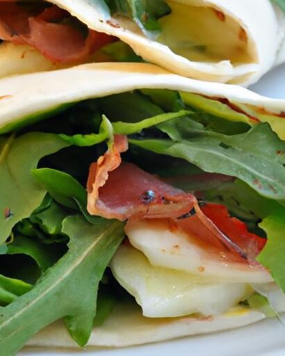 Savor Italian Piadina: Prosciutto & Arugula Delight