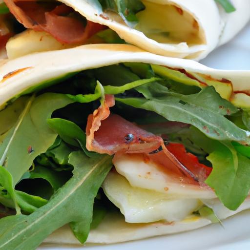 Savor Italian Piadina: Prosciutto & Arugula Delight