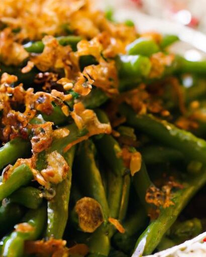 Timeless Green Bean Casserole with Crispy Onion Crunch
