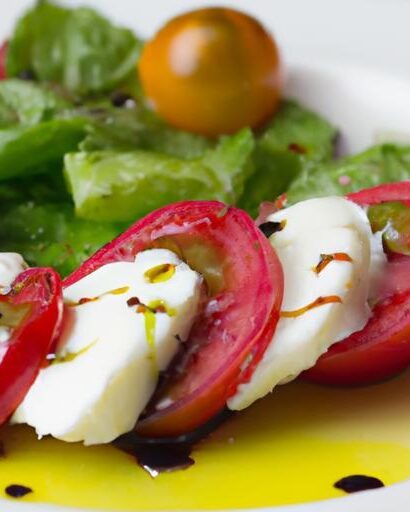 Fresh Caprese Salad: Cherry Tomatoes & Balsamic Glaze Delight