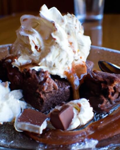 Decadent Brownie Sundae: Hot Fudge & Whipped Cream Bliss