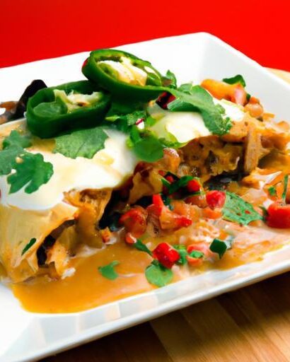 Savor Chicken Enchiladas in a Bold Red Chili Sauce Delight