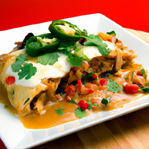 Savor Chicken Enchiladas in a Bold Red Chili Sauce Delight