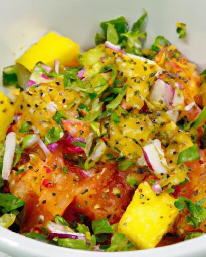 Tropical Twist: Crafting Spicy Crab & Mango Poke Bowls