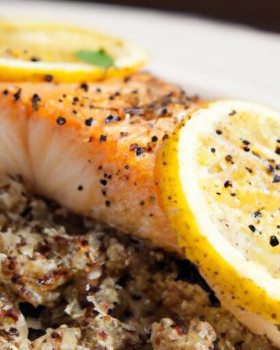 Zesty Grilled Salmon Meets Vibrant Lemon Herb Quinoa Delight