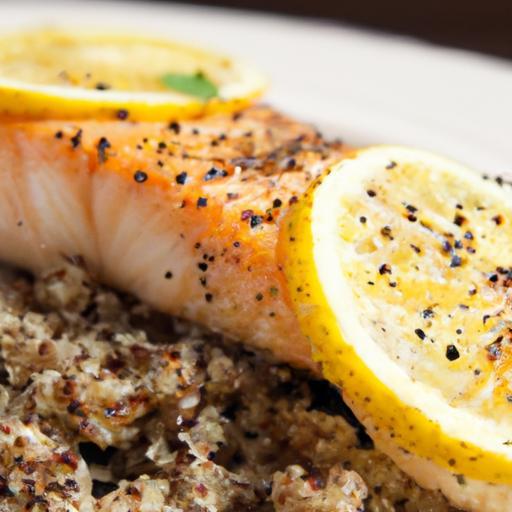 Zesty Grilled Salmon Meets Vibrant Lemon Herb Quinoa Delight