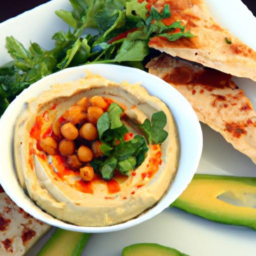 Silky Avocado Hummus Meets Crispy Toasted Pita Delight