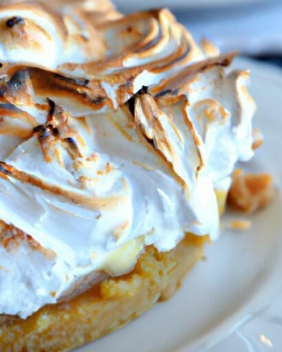 Decadent Coconut Custard Pie Topped with Toasted Meringue