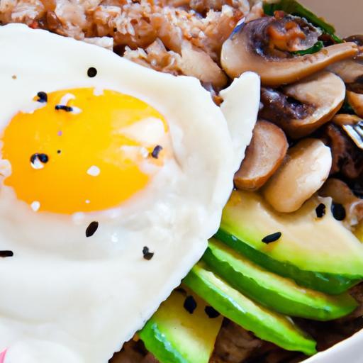 Wholesome Mixed Rice Bowl: Veggies & Perfect Fried Egg Delight