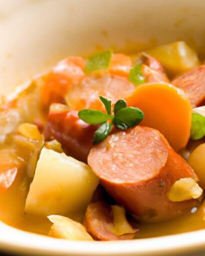 Warm Up with Hearty Potato and Smoked Sausage Stew Delight