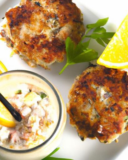 Jackfruit “Crab” Cakes with Zesty Old Bay Aioli Delight
