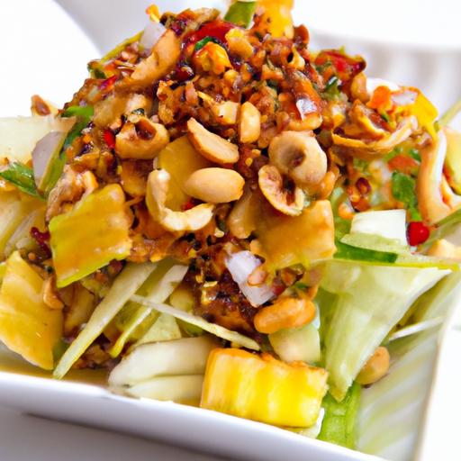 Thai crunch Salad: Crisp Bites with Creamy Peanut Bliss