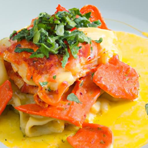 Decadent Lobster Ravioli in Zesty lemon-Butter Herb Sauce