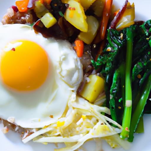 Wholesome Mixed Rice Bowl: Veggies & Perfect Fried Egg Delight
