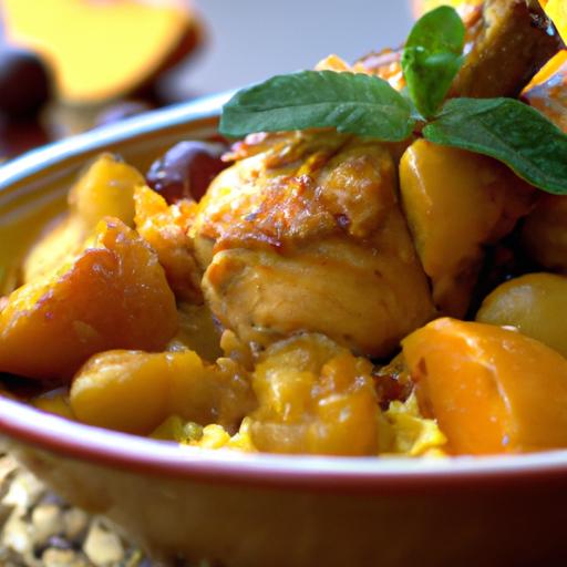 Fiery Moroccan Chicken Tagine with Sweet Apricots Delight