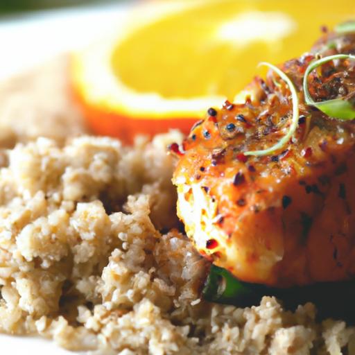 Zesty Grilled Salmon Meets Vibrant Lemon Herb Quinoa Delight