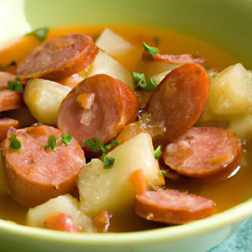 Warm Up with Hearty Potato and Smoked Sausage Stew Delight
