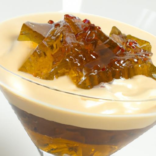 Delight in Coffee Jelly Topped with Luscious sweet Cream