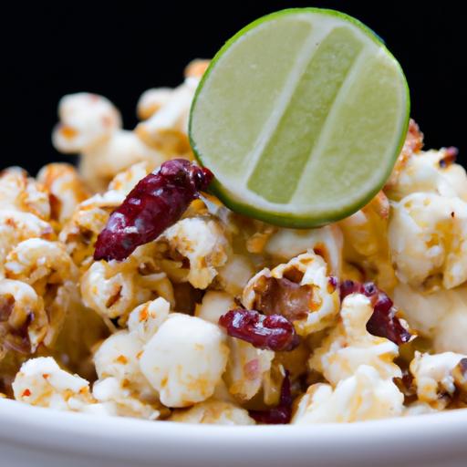 zesty Chili Lime Popcorn Topped with Cotija Cheese Flair