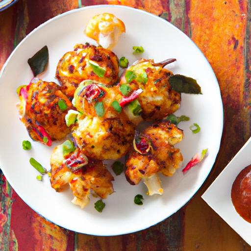 Crispy Air fryer Tempura Cauliflower with Zesty Chili Sauce