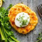 Zesty lemon dill salmon patties for a quick, flavorful meal.