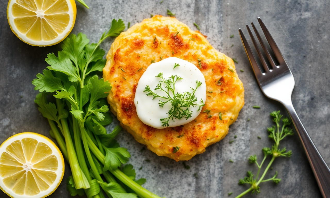 Zesty lemon dill salmon patties for a quick, flavorful meal.