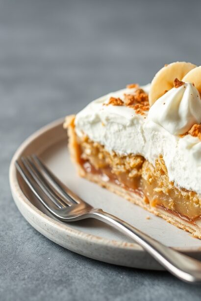 Decadent Banoffee Treat: rich toffee banana cream pie perfection.
