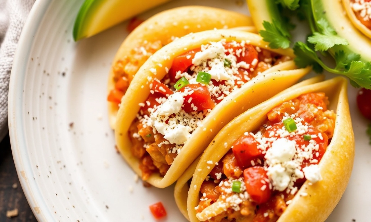 Taco stuffed pasta shells: a delicious fusion feast.