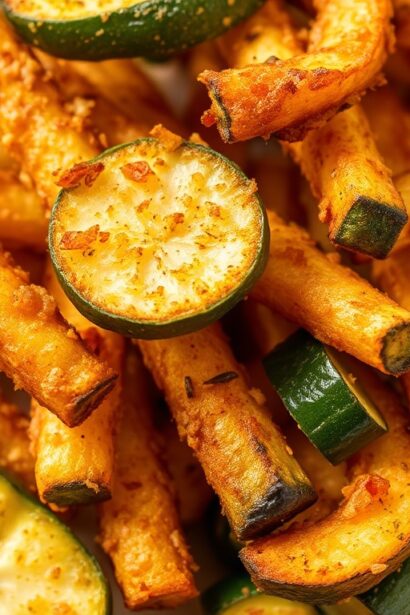 Crispy air fryer zucchini fries recipe, quick and easy.