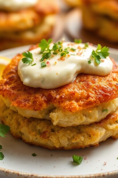 Jackfruit crab cakes with zesty Old Bay aioli.