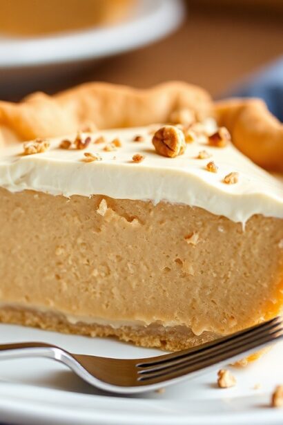 Timeless delight: Amish peanut butter cream pie slice.