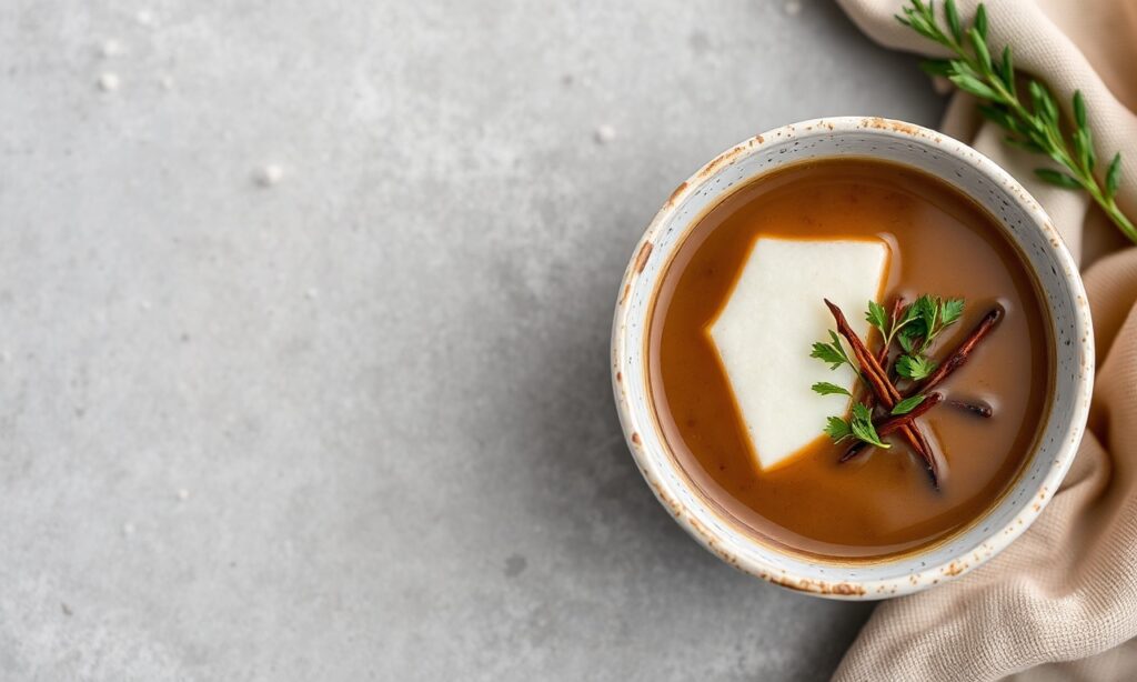 Wholesome homemade miso soup with silky tofu delight.