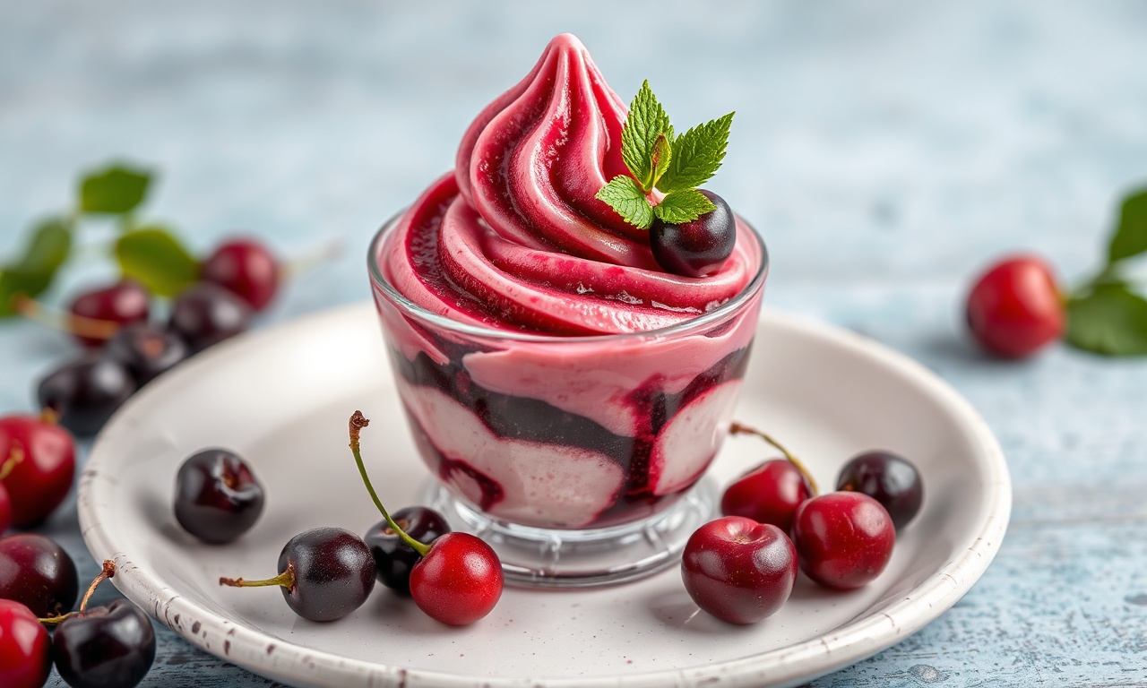 Savoring Amarena cherry gelato, a sweet Italian delight.