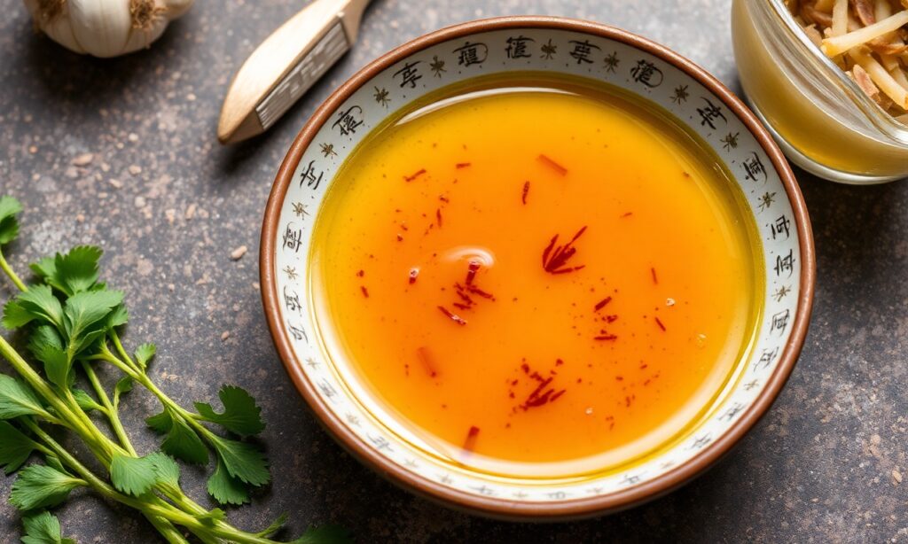 Unlock bold Sichuan chili oil with crispy garlic.