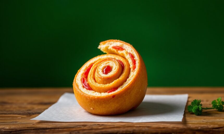Twist Taste: Turkey cheese pinwheel sandwich delights.