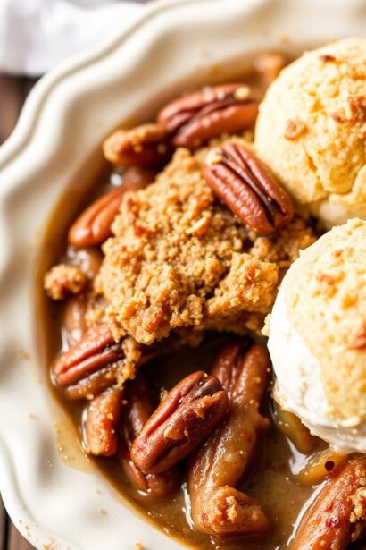 Southern Pecan pie cobbler, a sweet twist on tradition.